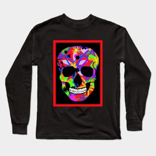 RAINBOW FLOWER SKULL Long Sleeve T-Shirt